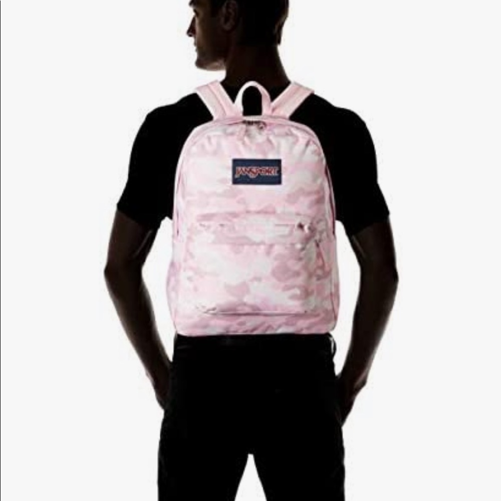 JANSPORT Superbreak Cotton Candy Pink Camo Backpack - Picture 5 of 5